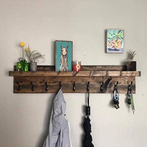 Rustic Shelves with Hooks